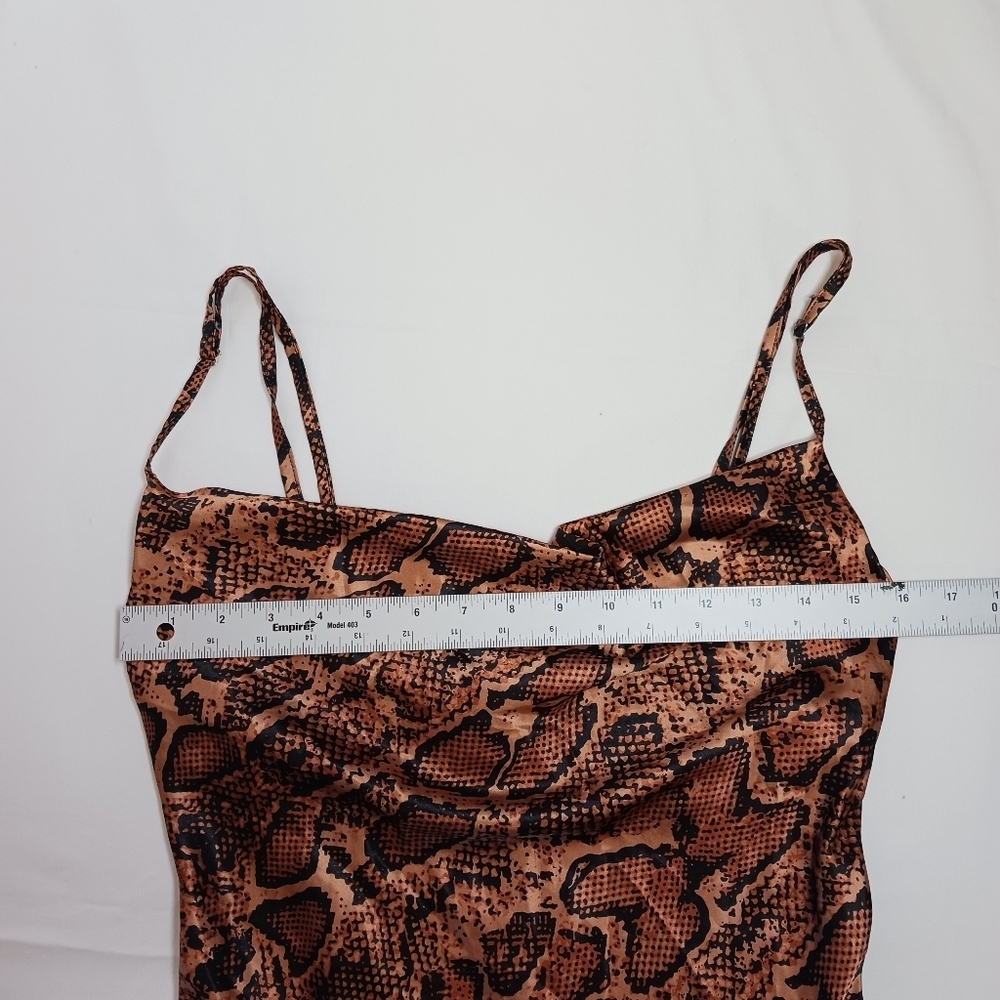 Ls Collection Caramel Brown Python Snake Print Mi… - image 3